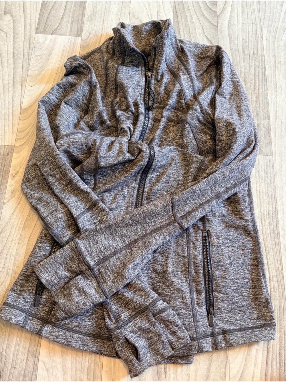 lululemon athletica Heather Gray Zip-Up Jacket